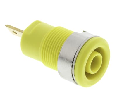 Product image for Yellow shrouded blade socket,4mm