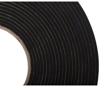 Product image for RS PRO Black Foam Tape, 20mm x 10m, 3mm Thick