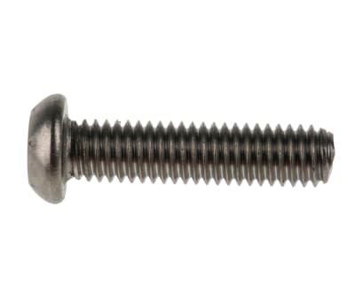 Product image for Plain Button Stainless Steel Tamper Proof Security Screw, M6 x 25mm