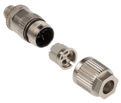 Product image for Connector, M12 Ethernet , Strt, M