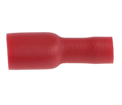 Product image for Red PVC shrouded receptacle,6.35x0.8mm