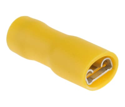 Product image for Yel PVC shrouded receptacle,6.35x0.8mm