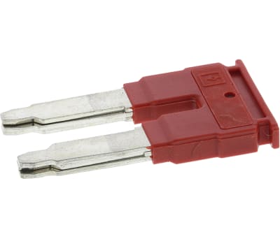 Product image for 2 way bridge for 10mm terminal, red