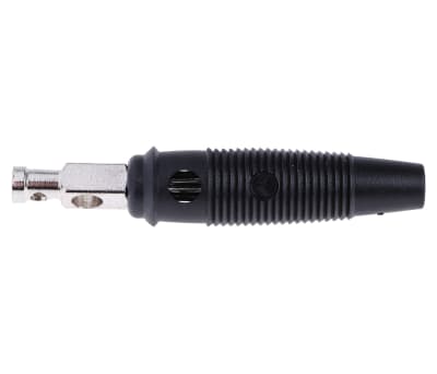 Product image for Hirschmann Test & Measurement Black Male Banana Plug - Solder Termination, 30 V ac, 60V dc, 30A