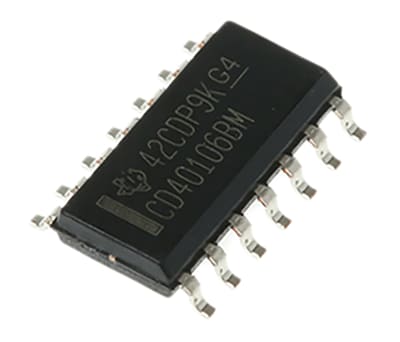 Product image for Texas Instruments CD40106BM Hex Schmitt Trigger Inverter, 14-Pin SOIC