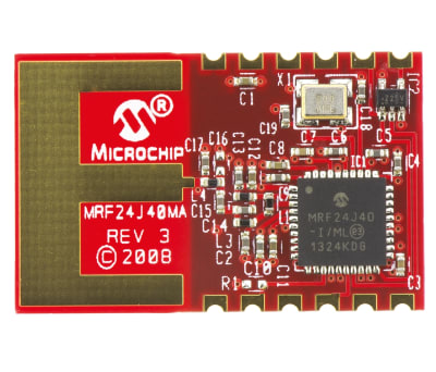 Product image for 2.4GHz ZigBeeTransceiver,MRF24J40MA-I/RM