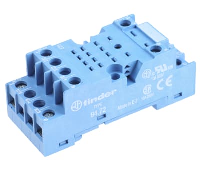 Product image for Socket DIN, blu, 8 pin for 55.32 relays