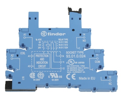 Product image for Socket DIN,12-24Vac/dc,screw terminal