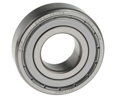 Product image for Bearing, ball, shield, 20mm ID, 47mm OD