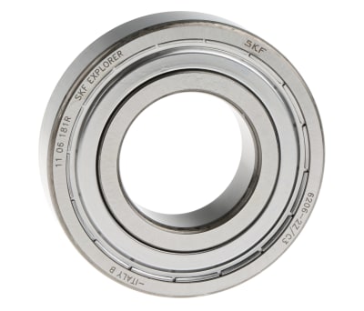 Product image for Bearing, ball, shield, 30mm ID, 62mm OD