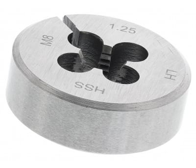 Product image for Metric HSS LH thread die,M8x1.25x1 5/16"