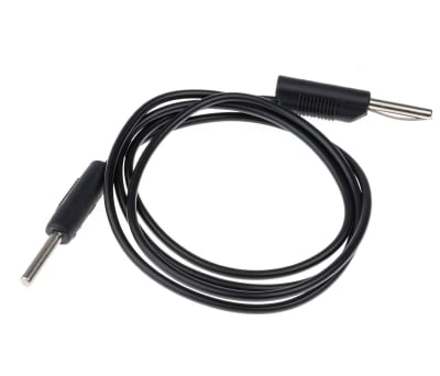 Product image for 1m black test lead,4mm plug