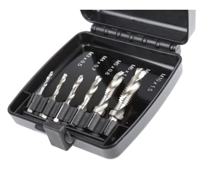 Product image for 1/4in 6pcs drive drilltap csk set,M3-M10