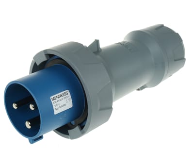 Product image for PLUG BLUE 2P+E IP67 63A 230V