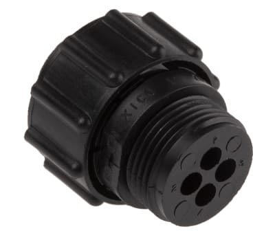 Product image for TE Connectivity Connector, 4 Contacts, Cable Mount