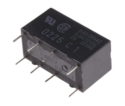 Product image for RELAY DPDT MINIATURE, 2A 9VDC