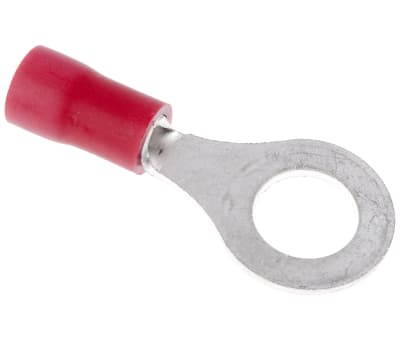 Product image for CRIMP TERMINAL RING RED 22-16AWG 6MM