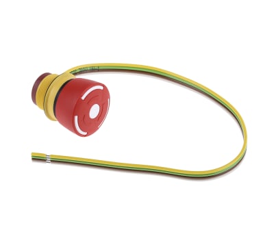 Product image for EAO Panel Mount Emergency Button - Twist to Reset, 22.5mm Cutout Diameter, NO/NC, Mushroom Head