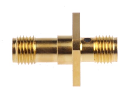 Product image for SMA RF FLANGED PANEL ADAPTER, JACK-JACK