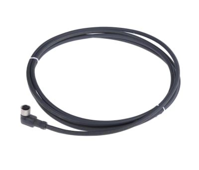 Product image for Cable, connector M8, 3 pin, 2m elbowed