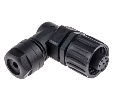 Product image for RA cable conn female crimp 6+PE blk b/a