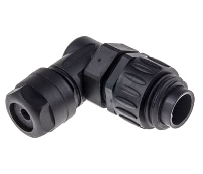 Product image for RA cable conn male crimp 6+PE black b/a