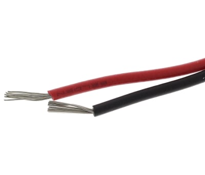 Product image for 6mm flush bright chr LED wires,red 24Vdc