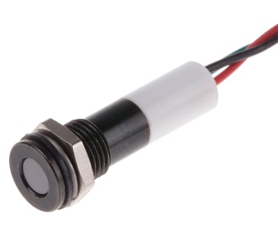 Product image for 8mm flush black LED wires, 3colour 24Vdc