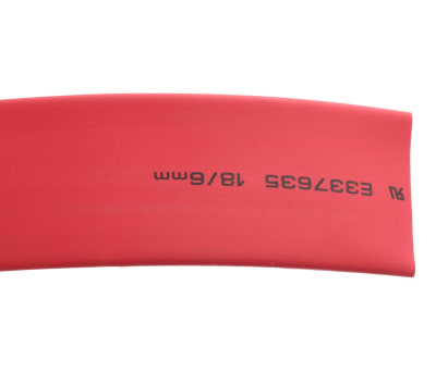 Product image for Red heatshrink tube 18/6mm i/d