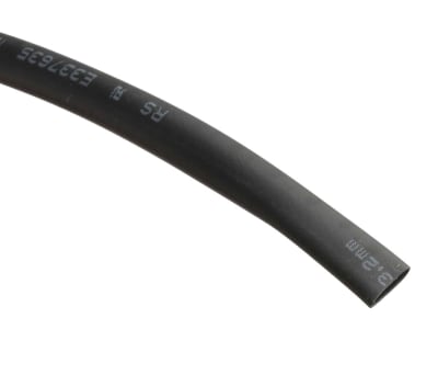 Product image for Black low shrink temp tube 3.2mm i/d