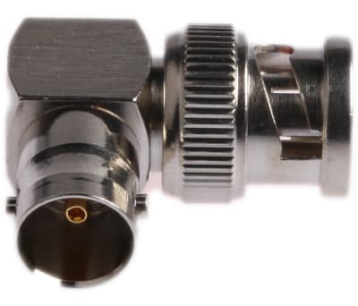 Product image for BNC RF ADAPTOR, R/A, PLUG-JACK, 75 OHM