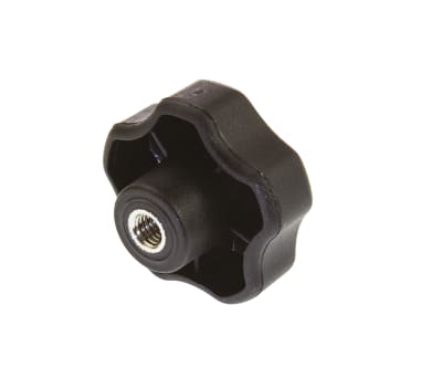 Product image for Star Knob with S/S Insert,M8x12,50dia