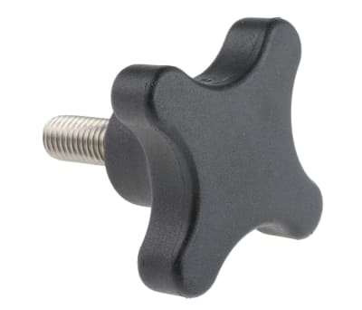 Product image for Cross Knob with S/S Stud,M10x25,60dia