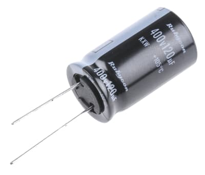 Product image for CAPACITOR AL 105DEG 120UF 400V 18X30