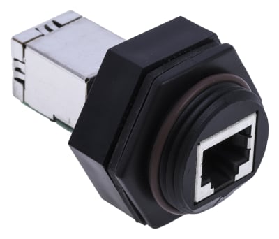 Product image for Connector, Rec, RJ45, bulkhead