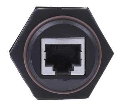 Product image for Connector, Rec, RJ45, bulkhead