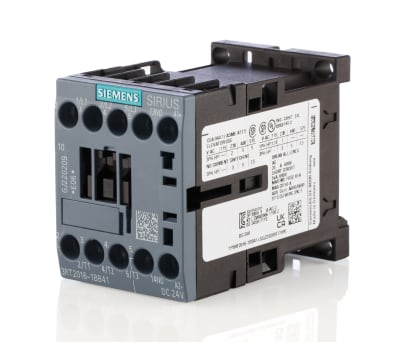 Product image for S00 Contactor 4kW 24Vdc NO aux screw