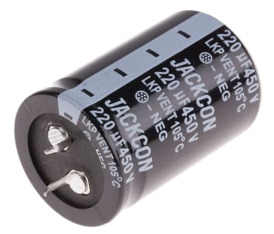 Product image for Snap in AL cap 220uF 450V