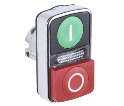 Product image for Pushbutton head, illuminated, grn/red