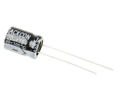 Product image for Radial alum cap, 220uF, 16V, 8x11