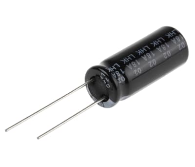 Product image for Radial alum cap, 1,000uF, 35V, 10x25