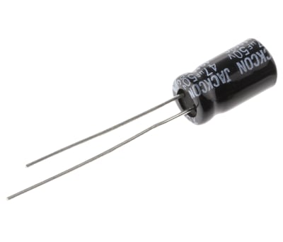 Product image for Radial alum cap, 47uF, 50V, 6.3x11