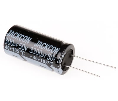 Product image for Radial alum cap, 3,300uF, 50V, 18x36