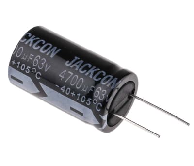 Product image for Radial alum cap, 4,700uF, 63V, 25x44