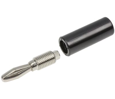 Product image for BANANA PLUG, 15 A, BLACK