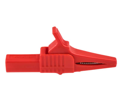 Product image for CROCODILE CLIP INSULATED 4MM RED