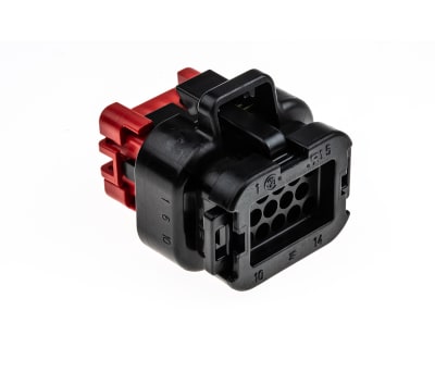 Product image for AMPSEAL 14 way plug housing, black