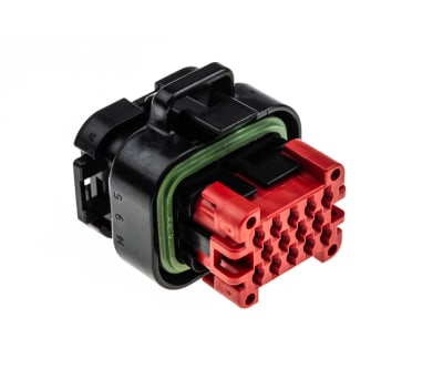 Product image for AMPSEAL 14 way plug housing, black