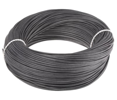 Product image for 0.50mm Silicone wire Black  -50 to 180 D