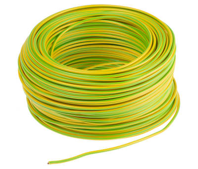 Product image for 1.5mm Silicone wire Grn/Yell -50 to 180